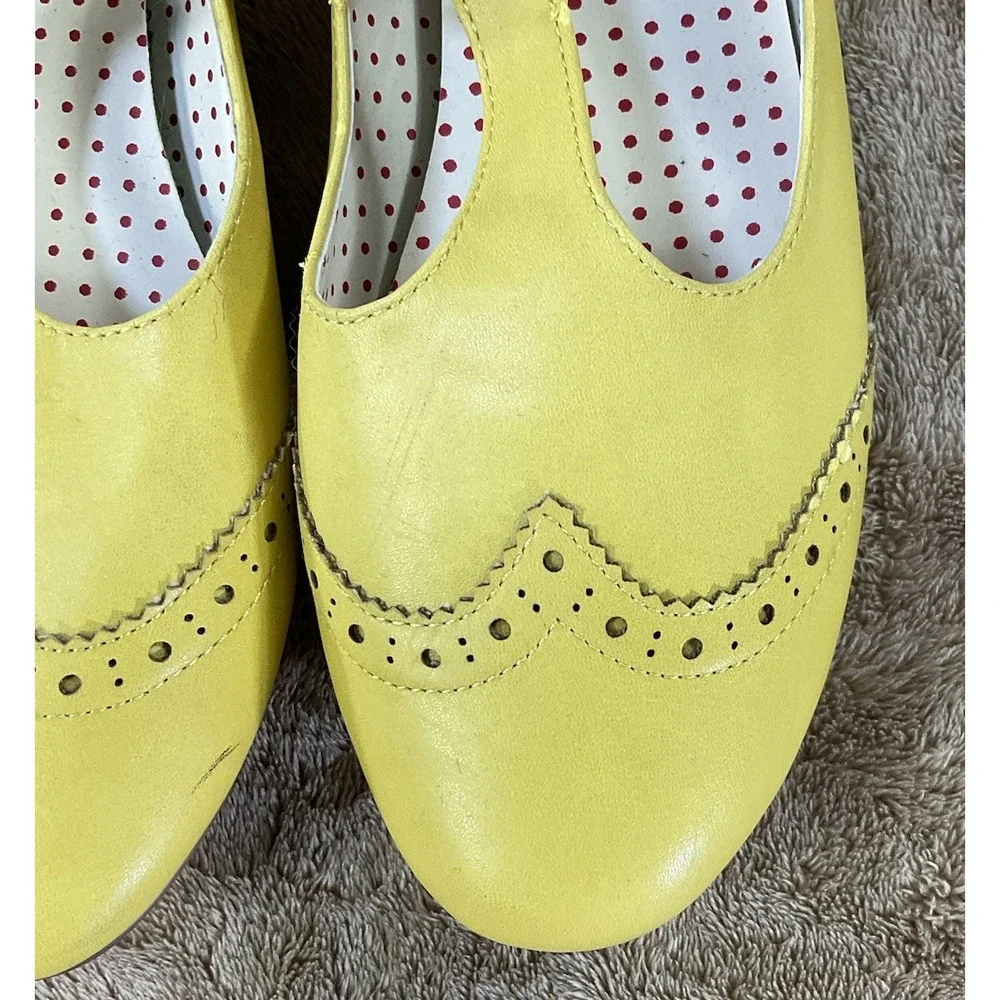 But Another Innocent Tale Butter Yellow Buckle Flat Mary Jane's Trendy Casual